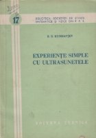 Experiente simple cu ultrasunete