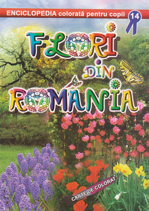 Flori din Romania - Carte de colorat