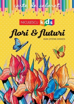 Flori & Fluturi. Carte de colorat