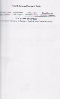 Focus on business - Introductory course in business english and communication