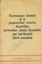 Formarea limbii poporului roman Aparitia