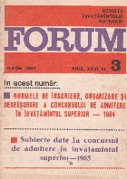 Forum revista invatamintului superior 3/1984