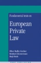 Fundamental Texts European Private Law