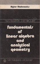 Fundamentals linear algebra and analytical