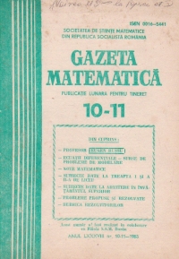 Gazeta matematica, 10-11/1983