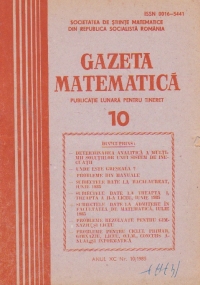 Gazeta matematica, 10/1985