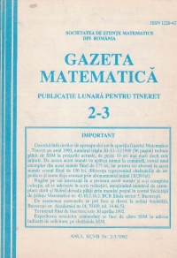 Gazeta matematica, 2-3/1992