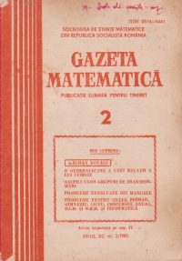 Gazeta matematica, 2/1985