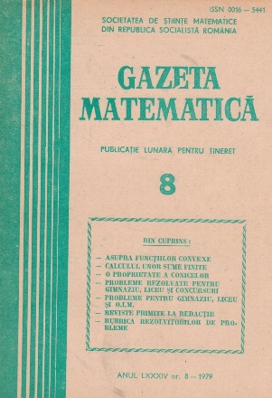 Gazeta Matematica, 8/1979