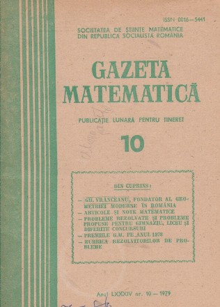 Gazeta Matematica, 10/1979