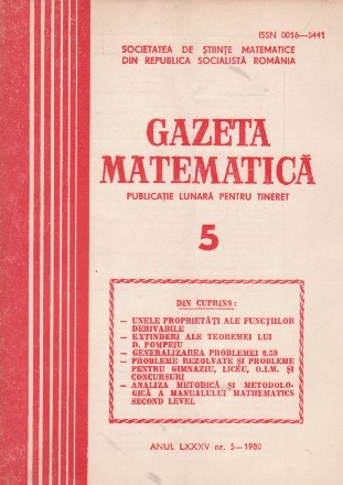 Gazeta Matematica, 5/1980