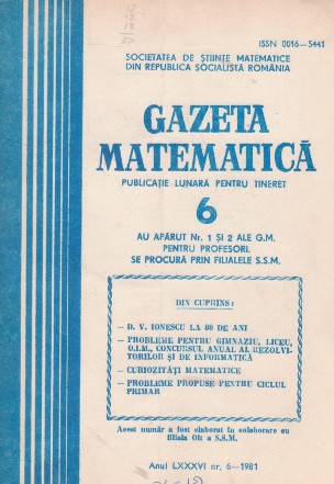 Gazeta Matematica, 6/1981