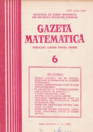 Gazeta Matematica, 6/1982