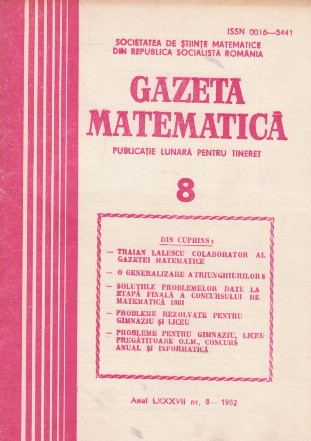 Gazeta Matematica, 8/1982