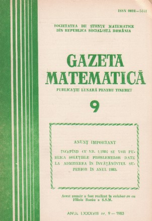 Gazeta Matematica, 9/1983