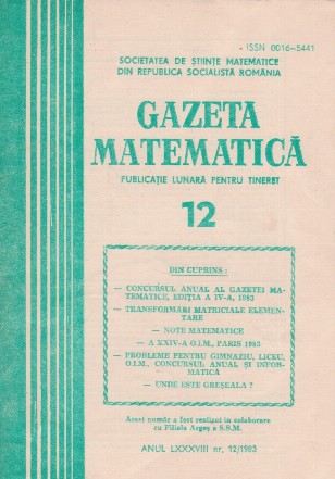 Gazeta Matematica, 12/1983