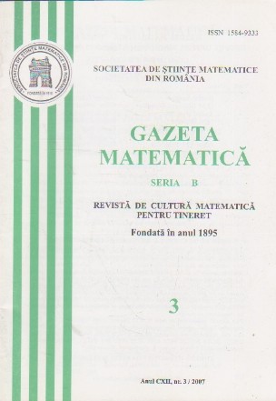 Gazeta Matematica, Nr. 3 - Martie 2007