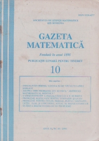 Gazeta Matematica, Octombrie 1994