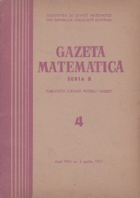 Gazeta Matematica, Seria B, Aprilie 1971