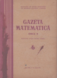 Gazeta Matematica, Seria B, Iunie 1971