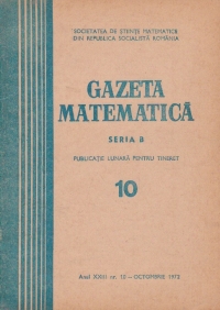 Gazeta Matematica, Seria B, Octombrie 1972