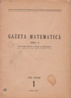 Gazeta Matematica, Seria A, Ianuarie 1972