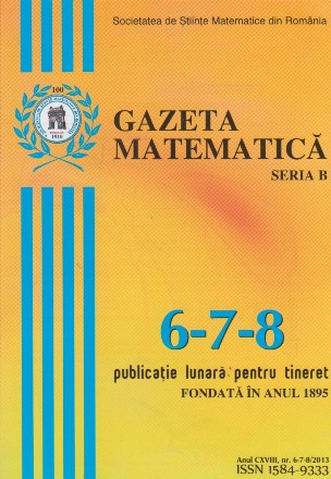 Gazeta Matematica, Seria B, nr. 6-7-8, 2013