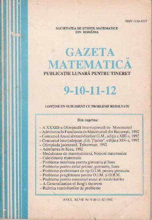 Gazeta matematica, 9-10-11-12