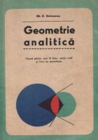 Geometrie analitica Manual pentru anul