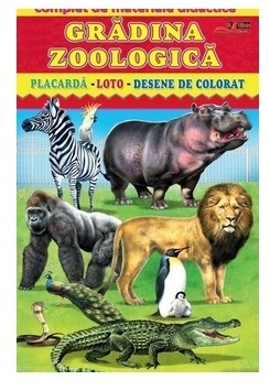 Gradina zoologica. Placarda, loto, desene de colorat﻿