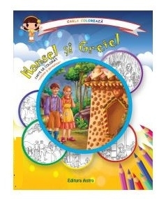 Hansel si Gretel - carte de colorat + poveste