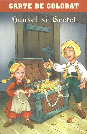 Hansel si Gretel. Carte de colorat