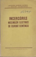 Incercarile masinilor electrice curent continuu