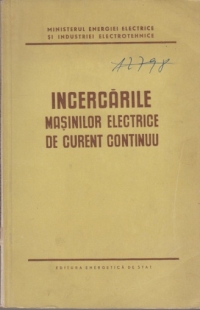 Incercarile masinilor electrice de curent continuu