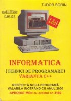 Informatica (Tehnici programare) Varianta C++