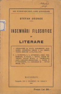 Insemnari filosofice si literare