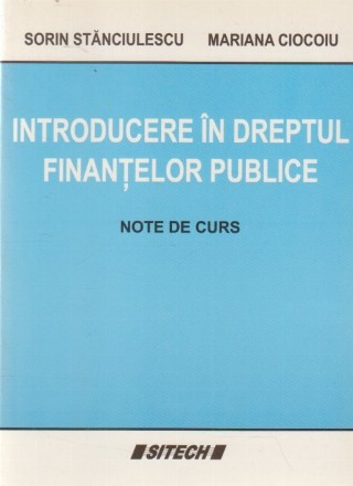 Introducere in Dreptul Finantelor Publice - Note de curs