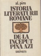 Istoria literaturii romane inceput pina