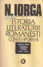 Istoria Literaturii Romanesti Contemporane, I, Crearea Formei (1867-1890)