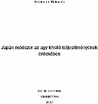 Japán módszer agy kiváló teljesítményének