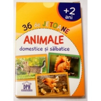 36 de jetoane - Animale domestice si salbatice (+2 ani)