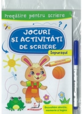 Jocuri si activitati de scriere. Iepurasul. Pregatire pentru scriere