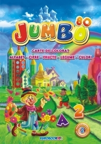 Jumbo 80 - Carte de colorat: Alfabet Cifre Fructe Legume Culori