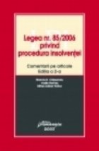 Legea 85/2006 privind procedura insolventei