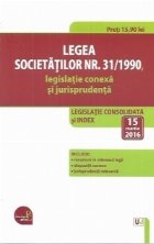 Legea societatilor nr. 31/1990, legislatie conexa si jurisprudenta. Legislatie consolidata si index: 15 martie