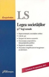 Legea societatilor si 7 legi uzuale - actualizat 10 septembrie 2013