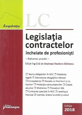 Legislatia contractelor incheiate de profesionisti. Indrumar practic