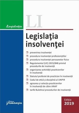 Legislatia insolventei. Actualizata 17 septembrie 2019