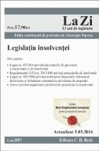 Legislatia insolventei. Cod 597. Actualizat la 5.03.2016