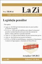 Legislatia pensiilor. Cod 483 - Actualizat la 5.09.2012